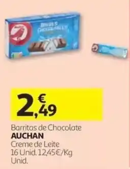 Auchan Barritas de Chocolate Auchan promoção