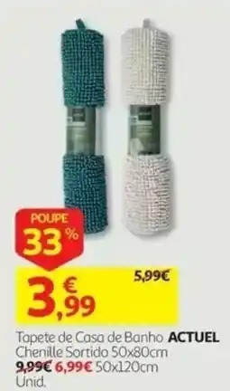 Auchan Tapete de Casa de Banho Chenille Sortido promoção