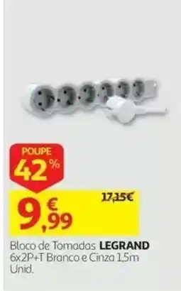 Auchan Bloco de Tomadas legrand promoção