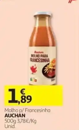 Auchan Molho p/ Francesinha Auchan promoção