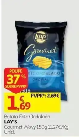 Auchan Batata Frita Ondulada Lay's Gourmet Wavy promoção