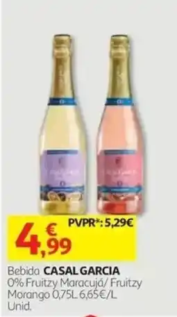 Auchan Bebida casal garcia 0% fruitzy maracujá/ fruitzy morango promoção