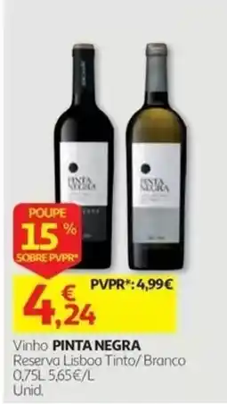 Auchan Vinho Pinta Negra promoção