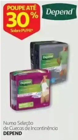 Auchan Cuecas de incontinência depend promoção