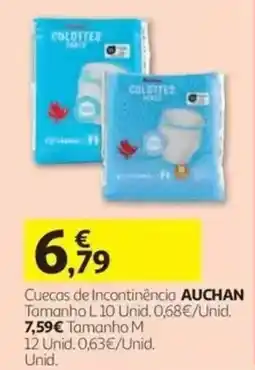 Auchan Cuecas de Incontinência Auchan promoção