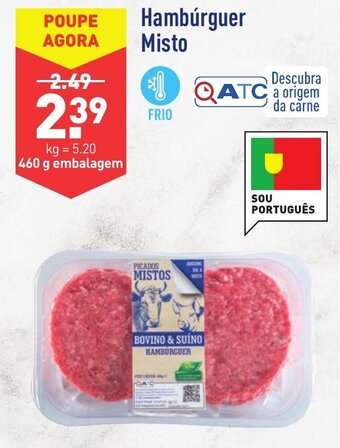 ALDI Hambúrguer Misto 460g promoção