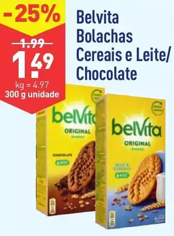ALDI Belvita Bolachas Cereais e Leite/Chocolate 300g promoção