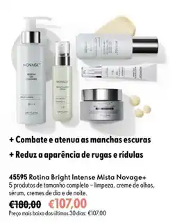 Oriflame Rotina Bright Intense Mista Novage+ promoção