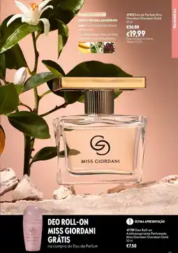 Oriflame deodorante roll-on miss giordani grátis promoção
