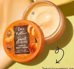 Oriflame Creme de maos e corpo com abobra e canela biologicas sweet delights love nature promoção