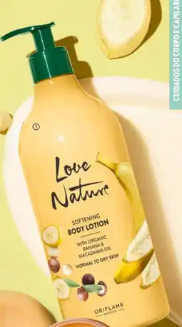 Oriflame Loção Corporal Suavizante com Banana e Óleo de Macadâmia Biológicos Love Nature promoção