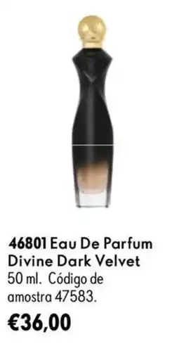 Oriflame eau de parfum divine dark velvet promoção