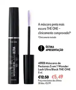 Oriflame máscara de pestanas 5 em 1 wonder lash ultra black the one promoção