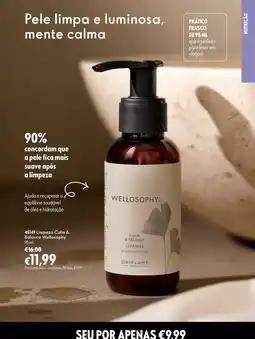 Oriflame Limpeza calm & balance wellosophy promoção