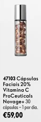 Oriflame Cápsulas Faciais 20% Vitamina C ProCeuticals Novage+ promoção