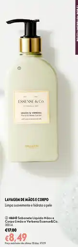 Oriflame Lavagem de mãos e corpo sabonete líquido mãos e corpo limão e verbena essense&co. promoção
