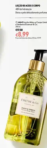 Oriflame loção mãos e corpo limão e verbena essense & co. promoção