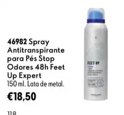 Oriflame Spray antitranspirante para pés stop odores 48h feet up expert promoção