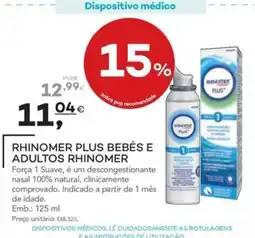 Well's rhinomer plus bebés e adultos rhinomer promoção