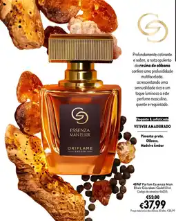 Oriflame Parfum essenza man elixir giordani gold promoção