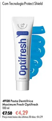Oriflame Pasta Dentífrica Maximum Fresh Optifresh promoção