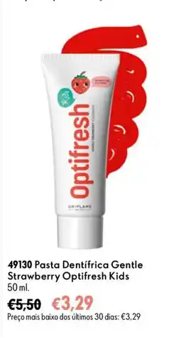 Oriflame Pasta Dentífrica Gentle Strawberry Optifresh Kids promoção