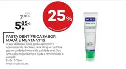 Well's pasta dentífrica sabor maçã e menta vitis promoção