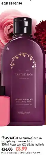Oriflame Gel de Banho Garden Symphony Essense & Co. promoção