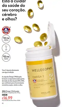 Oriflame Ómega 3 Wellosophy promoção
