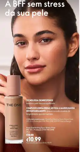 Oriflame the one base everlasting sync stress-free foundation spf 20 + uva protection natural promoção