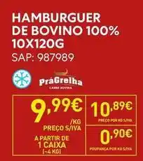 Recheio A+ - hamburguer de bovino 100% 10x120g promoção