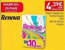 Recheio Renova - papel higiénico folha dupla promoção