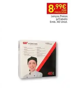 Recheio Lenços pretos p/cabelo emb. 40 unid promoção