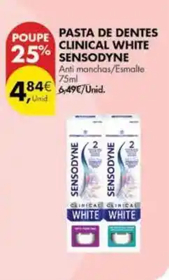 Pingo Doce Sensodyne - pasta de dentes clinical white promoção