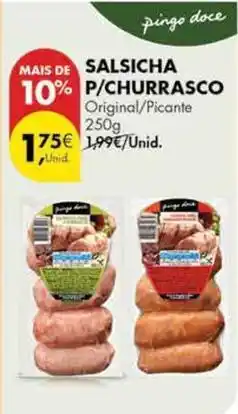 Pingo Doce Pingo doce - salsicha p/churrasco promoção