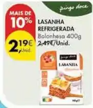 Pingo Doce Lasanha promoção