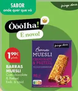 Pingo Doce Pingo doce - barras muesli promoção