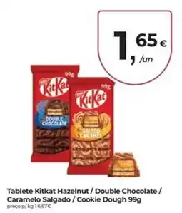 Aqui é fresco Kitkat hazelnut / double chocolate / caramelo salgado / cookie dough 99g promoção
