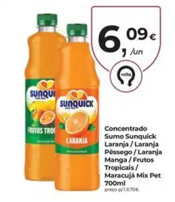 Aqui é fresco Concentrado Sumo Sunquick Laranja promoção