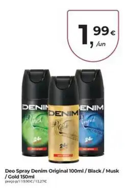 Aqui é fresco Deo Spray Denim Original / Black / Musk / Gold promoção