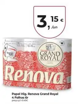 Aqui é fresco Papel Hig. Renova Grand Royal promoção
