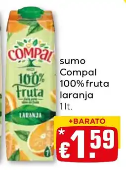 Bolama sumo compal 100% fruta laranja promoção
