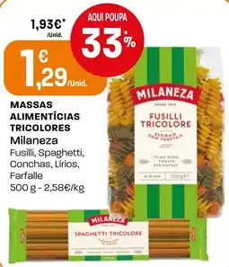 Intermarché massas alimentícias tricolores milaneza promoção