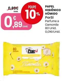 Intermarché Papel higiénico húmido por si perfume a camomila promoção