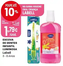 Intermarché escova de dentes infantil luminosa labell promoção