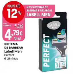 Intermarché sistema de barbear labell men perfect 6 lâminas promoção