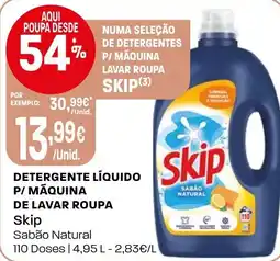 Intermarché Detergente líquido p/ máquina de lavar roupa skip sabão natural promoção