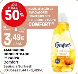 Intermarché Amaciador concentrado p/ roupa comfort essência sunfresh promoção