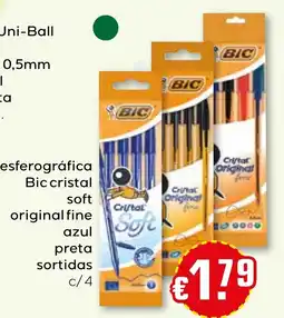 Bolama Bic cristal soft original fine azul preta sortidas promoção