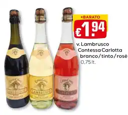 Bolama v. Lambrusco Contessa Carlotta promoção
